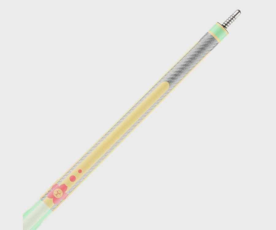 Poison Candy Pool Cue with Carbon Fiber Shaft - Green/Yellow