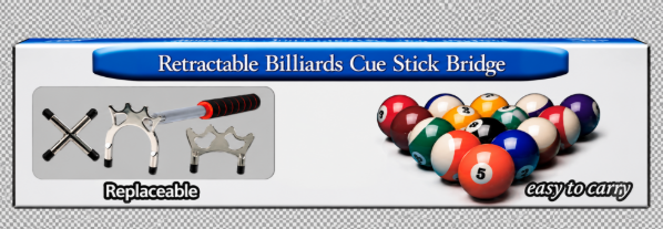Retractable Billiards Cue Stick Bridge