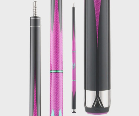 Poison Maelith Pool Cue with Carbon Fiber Shaft - Magenta/Black