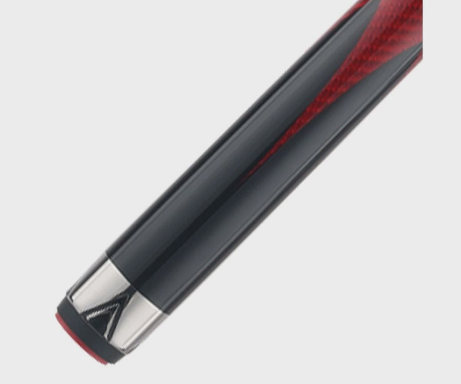 Poison Maelith Pool Cue with Carbon Fiber Shaft - Black/Red