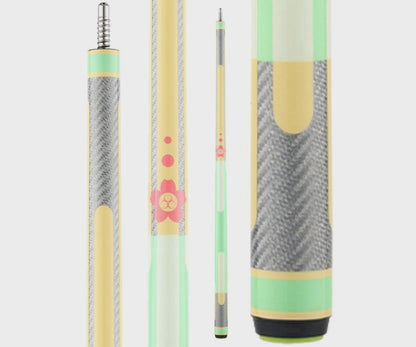 Poison Candy Pool Cue with Carbon Fiber Shaft - Green/Yellow