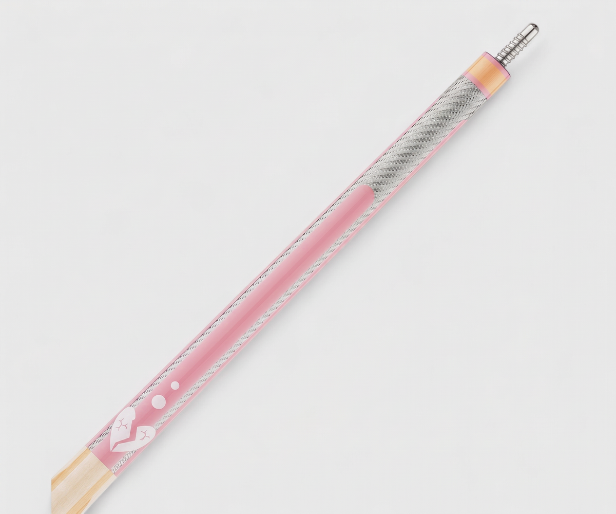 Poison Candy Pool Cue with Carbon Fiber Shaft - Peach/Pink