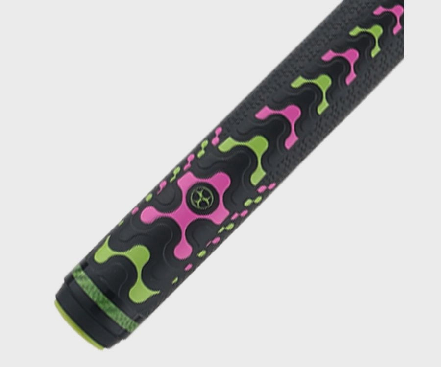 Poison VX Break Cue with Venom Carbon Fiber Shaft - Green/Pink