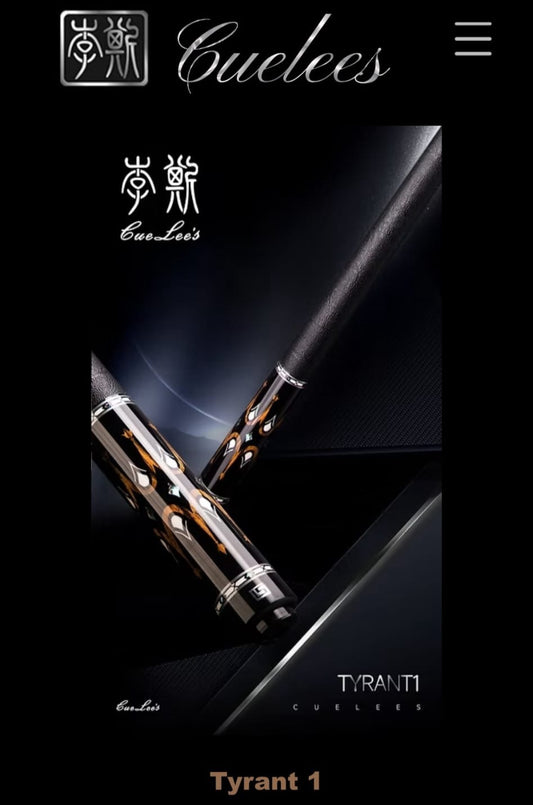 Cuelees Tyrant 1 Pool Cue with Shark Skin Wrap-Butt Only