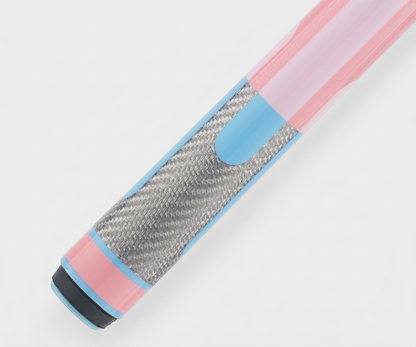 Poison Candy Pool Cue with Carbon Fiber Shaft - Pink/Light Blue