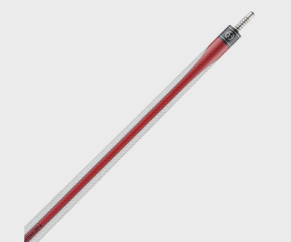 Poison Maelith Pool Cue with Carbon Fiber Shaft - Grey/Red