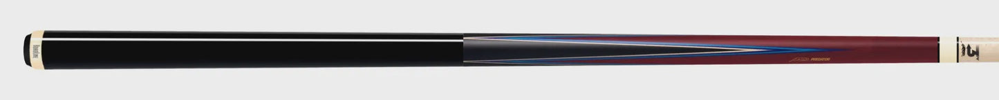 Predator 4 Point Sneaky Pete Purple Heart / Blue Points No Wrap Pool Cue Centro Shaft